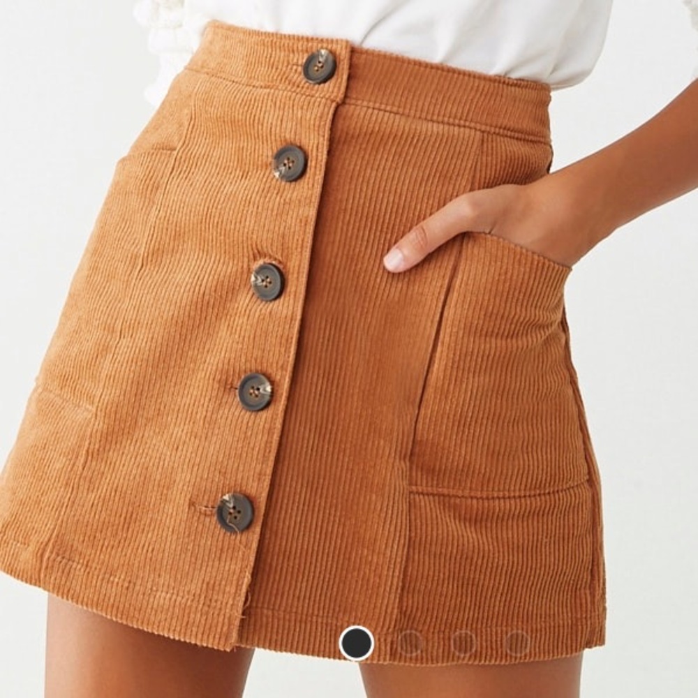corduroy light brown skirt